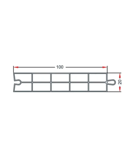 10 cm Lambri yardımcı profil (EN 60) — Çukurova Profil